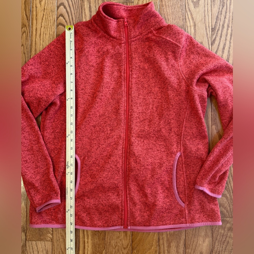 Eddie Bauer women's Radiator Fleece Full-Zip Mock Red 2XL